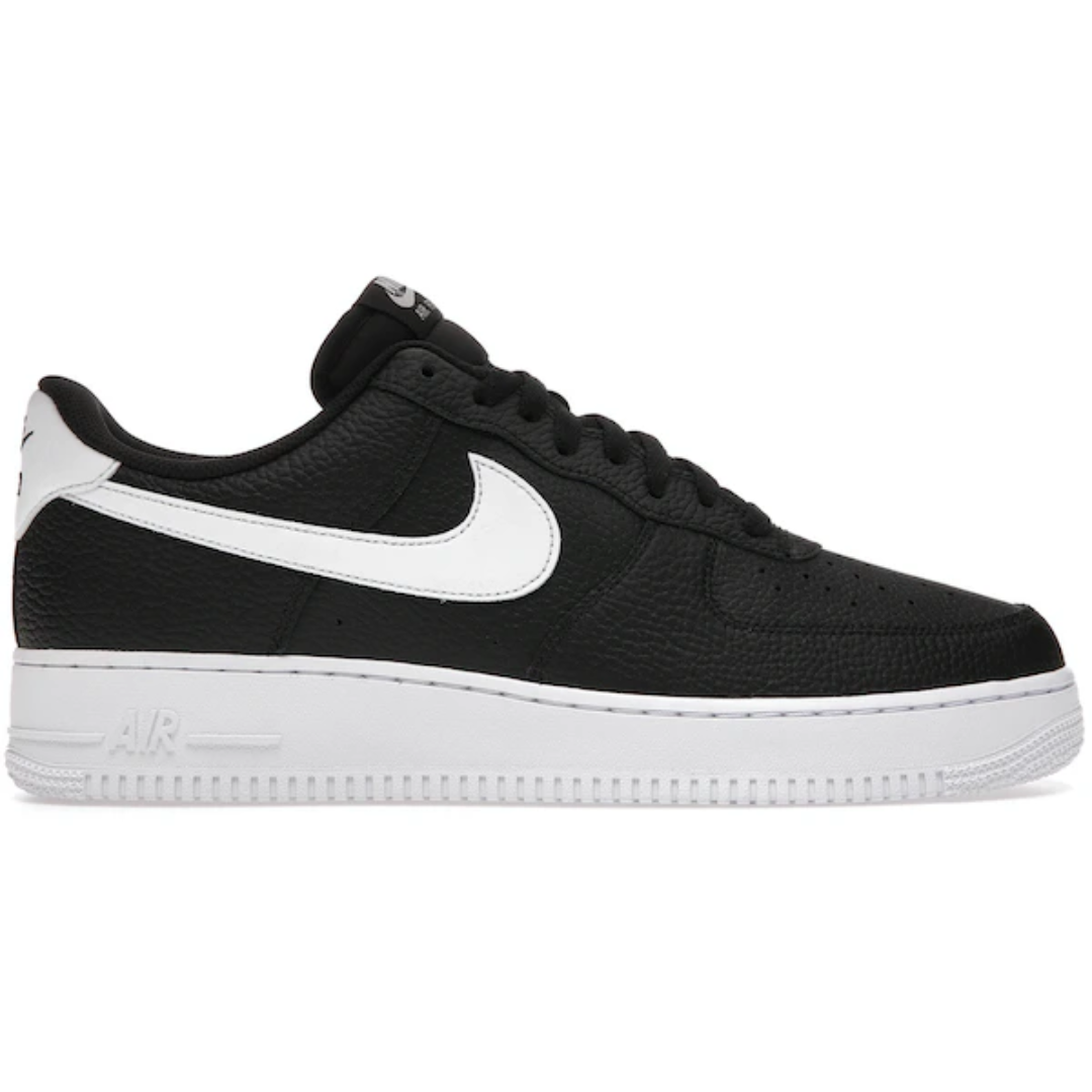 Nike Air Force 1 Low '07 Black White Pebbled Leather